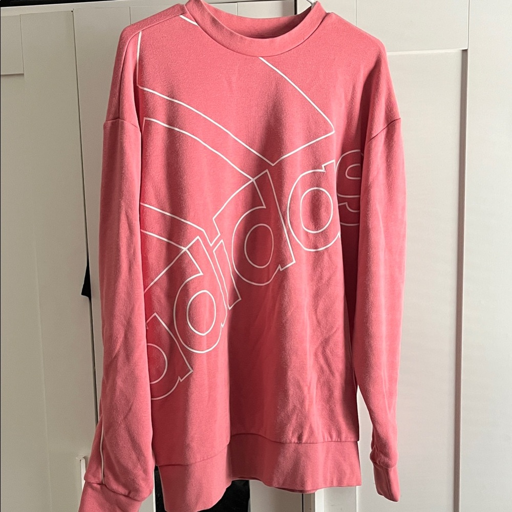 Adidas Women's Pink Crew Neck Sweater